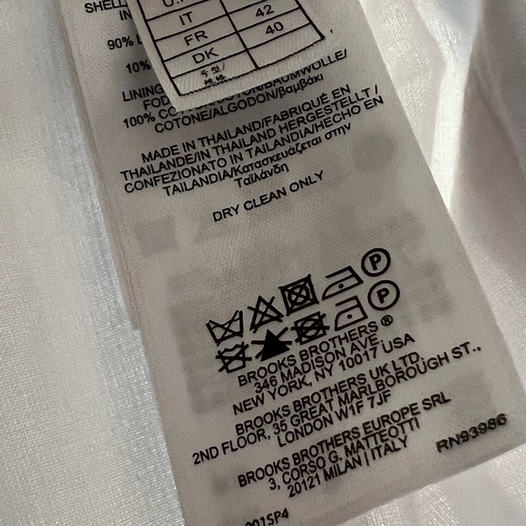 Brooks Brothers A-Line linen striped skirt 8P - Picture 5 of 6